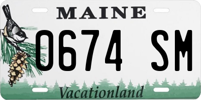 ME license plate 0674SM
