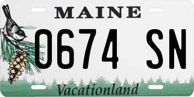 ME license plate 0674SN