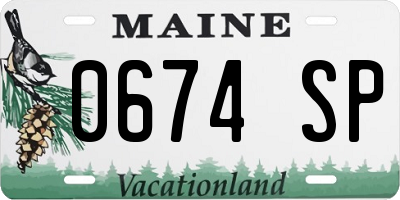 ME license plate 0674SP
