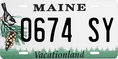 ME license plate 0674SY