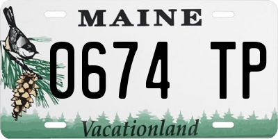 ME license plate 0674TP