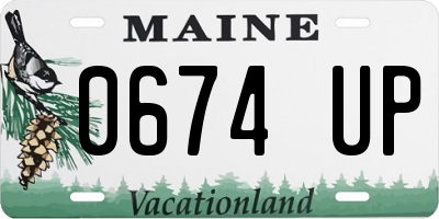 ME license plate 0674UP