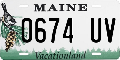 ME license plate 0674UV