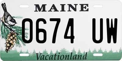 ME license plate 0674UW