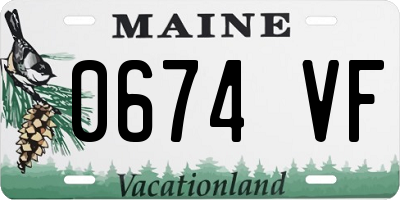 ME license plate 0674VF