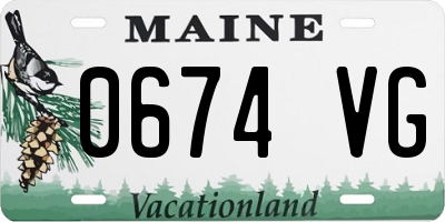 ME license plate 0674VG