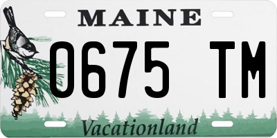 ME license plate 0675TM