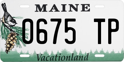 ME license plate 0675TP