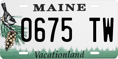 ME license plate 0675TW