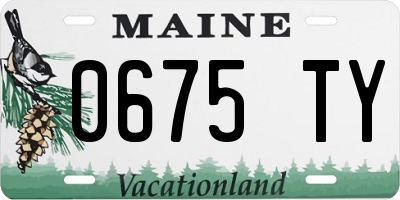 ME license plate 0675TY
