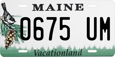 ME license plate 0675UM