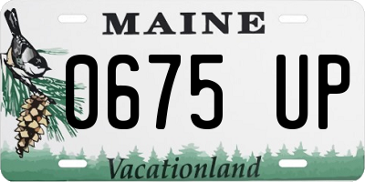 ME license plate 0675UP