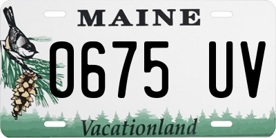 ME license plate 0675UV