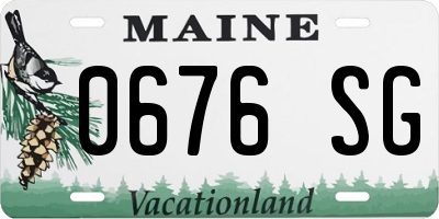 ME license plate 0676SG