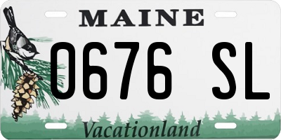 ME license plate 0676SL