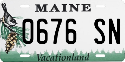 ME license plate 0676SN