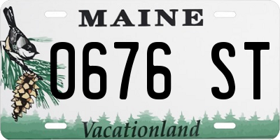 ME license plate 0676ST