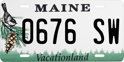 ME license plate 0676SW