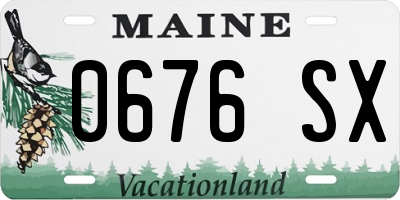 ME license plate 0676SX