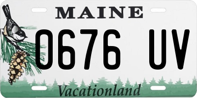 ME license plate 0676UV