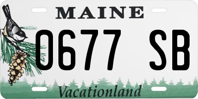 ME license plate 0677SB