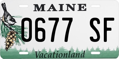 ME license plate 0677SF