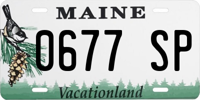 ME license plate 0677SP