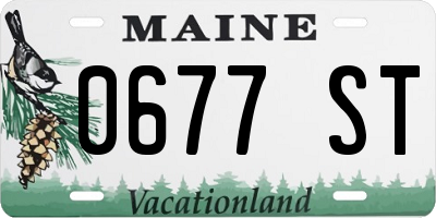 ME license plate 0677ST