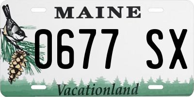 ME license plate 0677SX