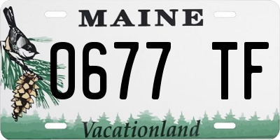 ME license plate 0677TF