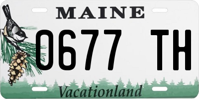 ME license plate 0677TH