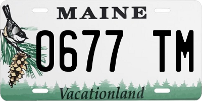 ME license plate 0677TM