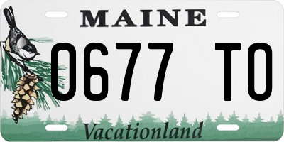 ME license plate 0677TO