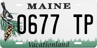 ME license plate 0677TP