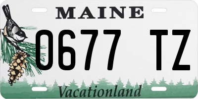 ME license plate 0677TZ