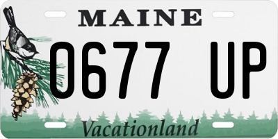 ME license plate 0677UP