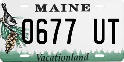 ME license plate 0677UT