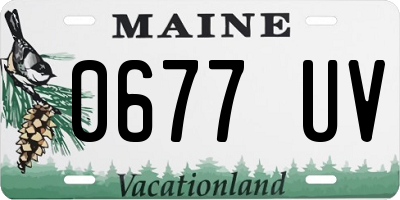 ME license plate 0677UV