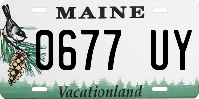 ME license plate 0677UY