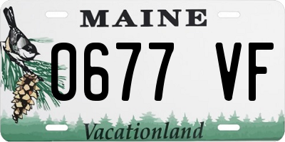 ME license plate 0677VF