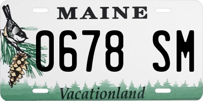 ME license plate 0678SM