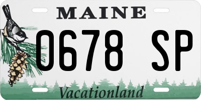 ME license plate 0678SP