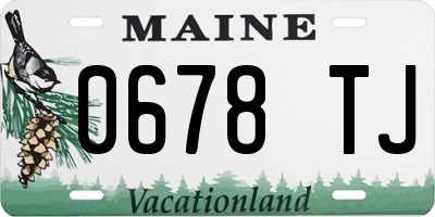 ME license plate 0678TJ
