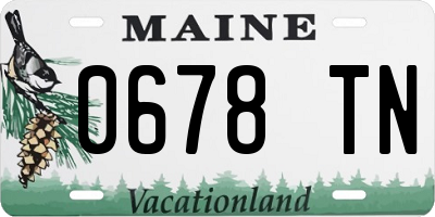 ME license plate 0678TN