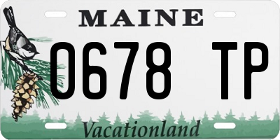 ME license plate 0678TP