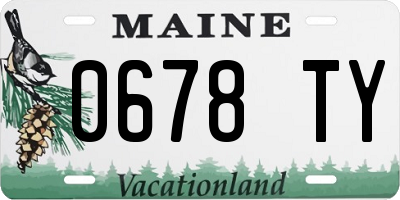 ME license plate 0678TY
