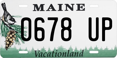 ME license plate 0678UP