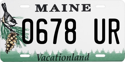 ME license plate 0678UR