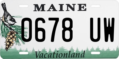 ME license plate 0678UW