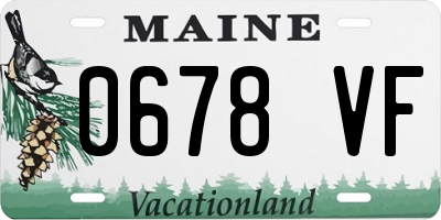 ME license plate 0678VF